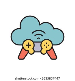 gaming icon with white background vector stock illustration