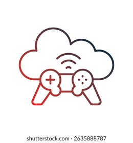 gaming icon with white background vector stock illustration