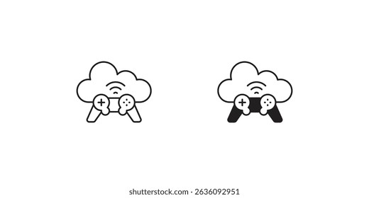gaming icon with white background vector stock illustration
