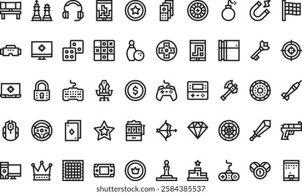 Gaming icons High-Quality Vector Icons Collection with Editable Stroke. Ideal for Professional and Creative Projects.