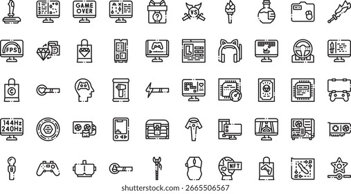Gaming icons High-Quality Vector Icons Collection with Editable Stroke. Ideal for Professional and Creative Projects