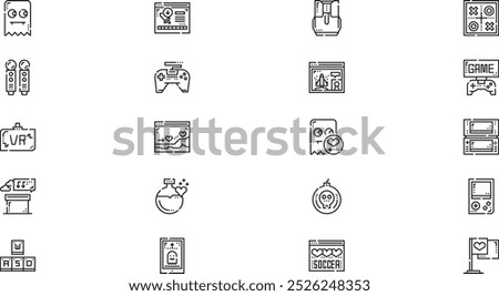 Gaming icons High-Quality Vector Icons Collection with Editable Stroke. Ideal for Professional and Creative Projects.