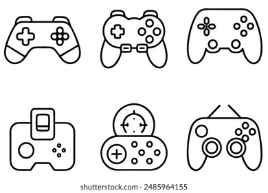 Gaming Icons Line Art Illustration Popular and Trendy Techniques