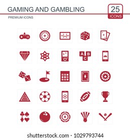 Gaming icons set vector 