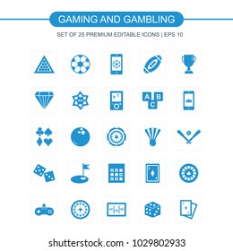 Gaming icons set vector 