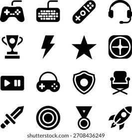 Conjunto de Vector de iconos de juego