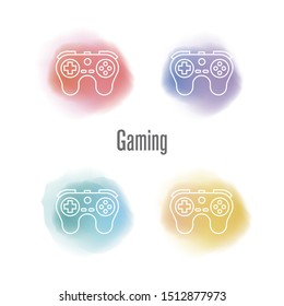 GAMING AND ILLUSTRATION ICON CONCEPT