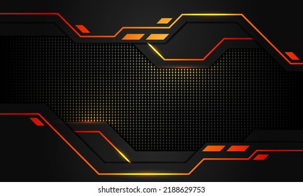 Gaming interface futuristic technology background, abstract dynamic circuit lines with neon lights luxury dark backdrop for gamers and live streamers