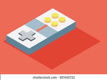 Gaming isometric vector 
