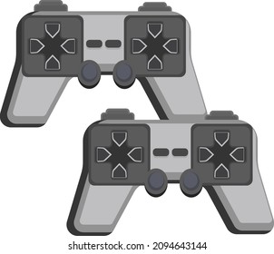 Gaming joypads, illustration, vector on a white background.