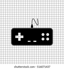 Gaming joystick -  black vector icon