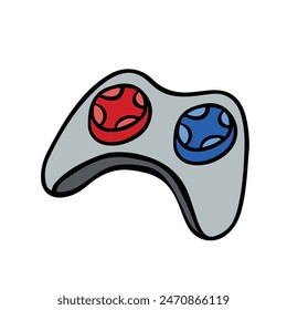 Gaming joystick color simple icon