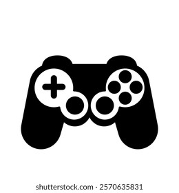 gaming joystick for computer games. flat vector illustration isolated on white background