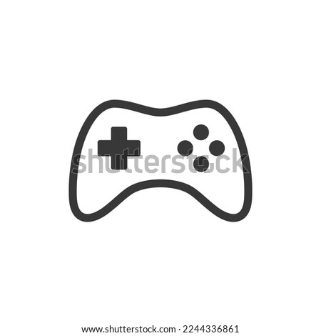 Gaming joystick controller. An analog stick logo for games store logo.