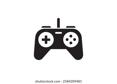 gaming joystick controller  icon vector silhouette isolated in white background