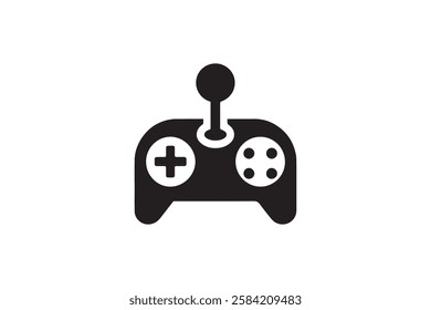 gaming joystick controller  icon vector silhouette isolated in white background