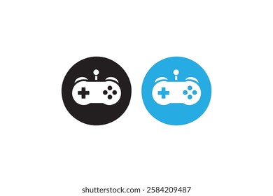 gaming joystick controller  icon vector silhouette isolated in white background