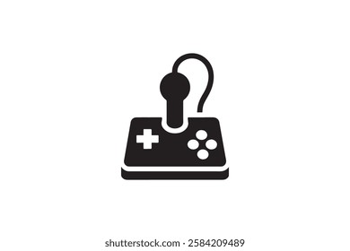 gaming joystick controller  icon vector silhouette isolated in white background