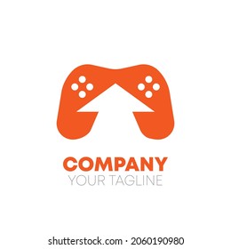 Gaming Joystick Flat Logo Design