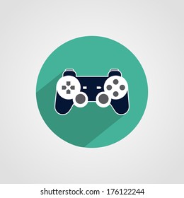 Gaming Joystick Icon Isolated on White Background
