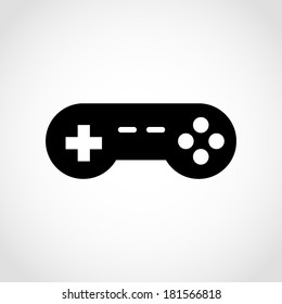 Gaming Joystick Icon Isolated on White Background