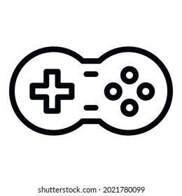 Gaming joystick icon. Outline gaming joystick vector icon for web design isolated on white background
