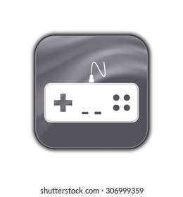 gaming joystick icon - vector button