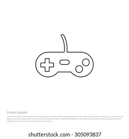 Gaming Joystick Icon - Vector Illustration - Flat pictogram icon