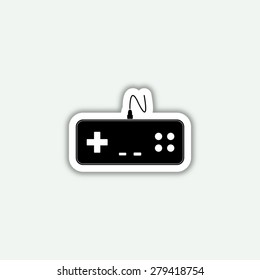 gaming joystick icon - vector sticker