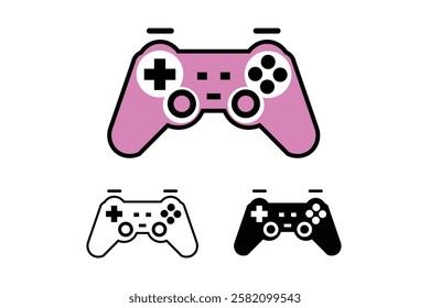 Gaming Joystick Icon for Web and App Design, digital game controller, gaming icon, gaming pad symbol, flat design gamepad, joystick icon