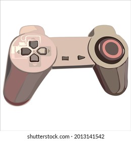 Gaming-Joystick auf weißem Hintergrund