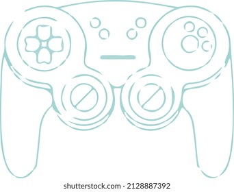  gaming joystick simple stroke vector