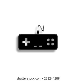 gaming joystick vector icon with shadow