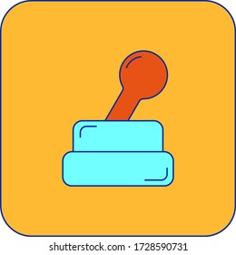 Icono vectorial de joystick de juegos. Ilustración simple de joystick