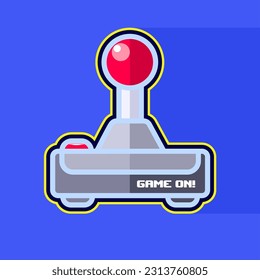 Gaming joystick. Vector illustration. Graphic design. Flat icon style.