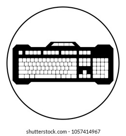 Gaming keyboard icon, logo