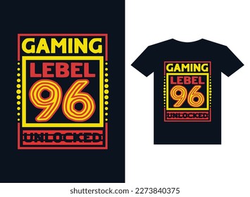 Gaming label T-shirt design. T-shirt design. T-shirt print.