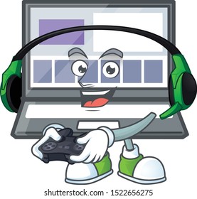 Gaming laptop with a cartoon character style