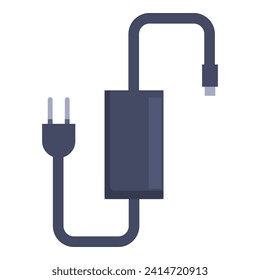 Gaming laptop charger icon cartoon vector. Console toy. Game computer