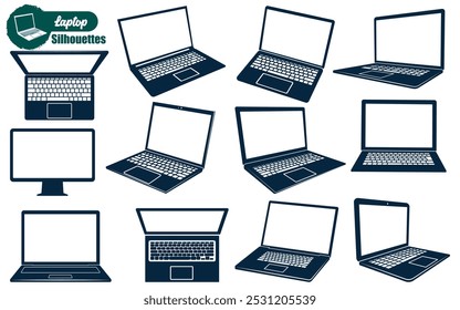 Gaming Laptop Line art or silhouettes vector illustration