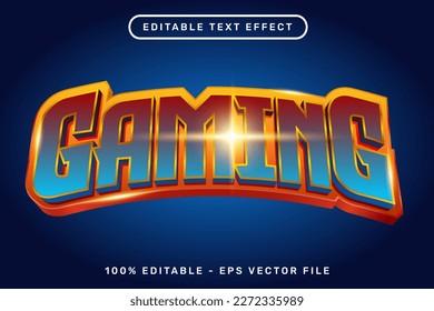 gaming light color 3d text effect and editable text effect