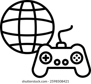Gaming Line Vector Icon Design