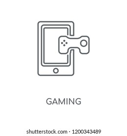 Gaming linear icon. Gaming concept stroke symbol design. Thin graphic elements vector illustration, outline pattern on a white background, eps 10.