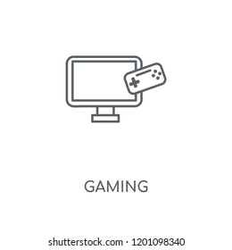 Gaming linear icon. Gaming concept stroke symbol design. Thin graphic elements vector illustration, outline pattern on a white background, eps 10.