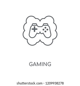 Gaming linear icon. Gaming concept stroke symbol design. Thin graphic elements vector illustration, outline pattern on a white background, eps 10.
