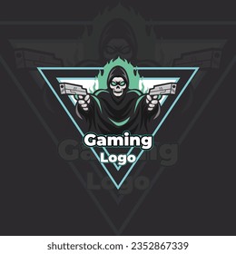 Gaming logo boy joystick Vintage colored video game modern professional Logo template for gaming