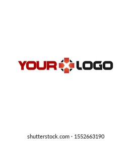 Gaming logo with console arrow icon logo template
