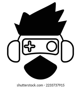 Gaming logo, console gaming logo, gamer icon vector illustration