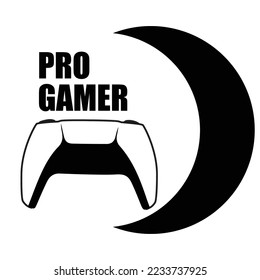 Gaming logo, console gaming logo, gamer icon vector illustration