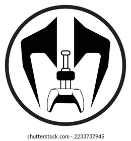 Gaming logo, console gaming logo, gamer icon vector illustration